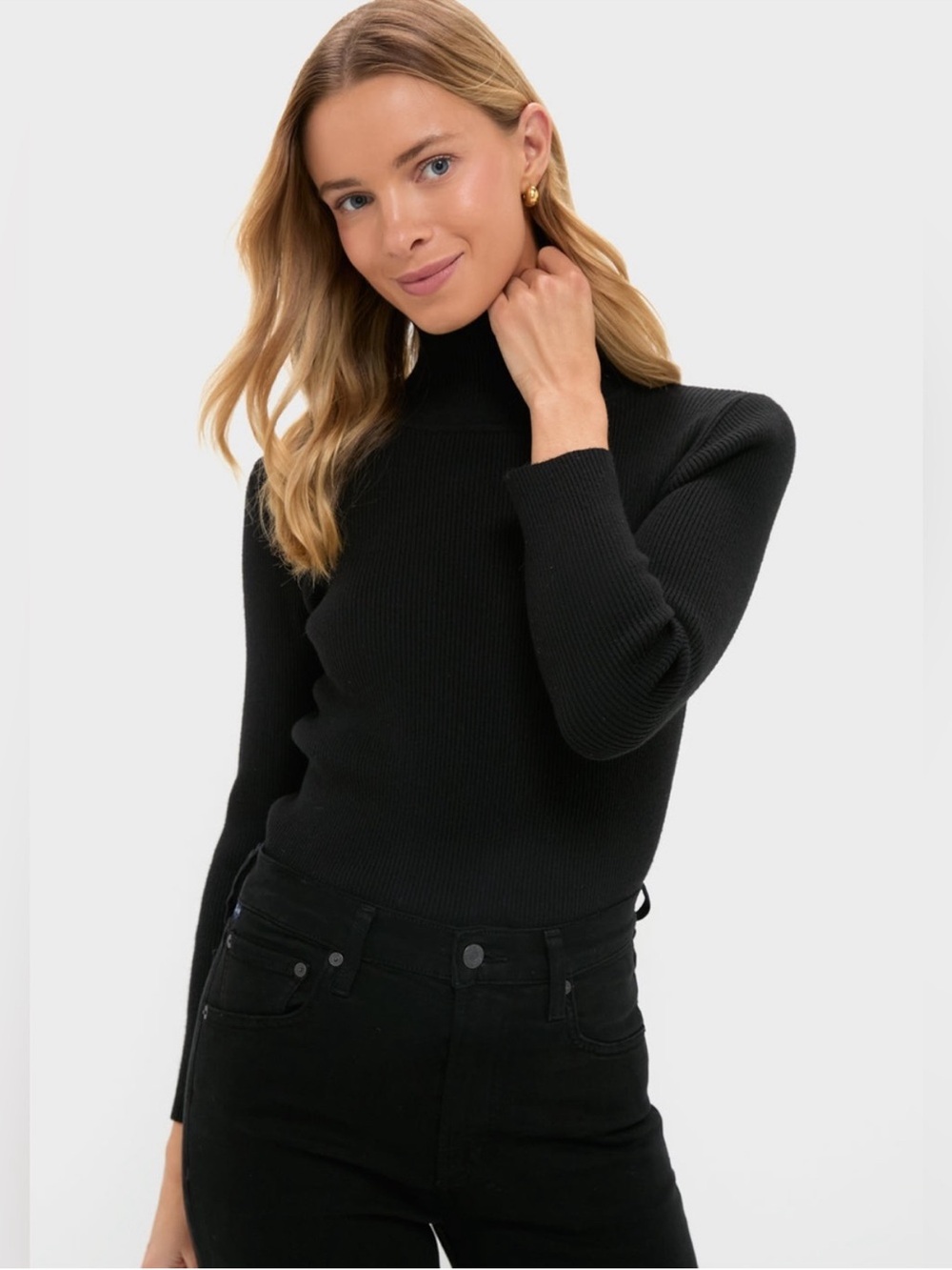Tuckernuck Pomander Place Black Arlo Turtleneck Sweater Size Medium